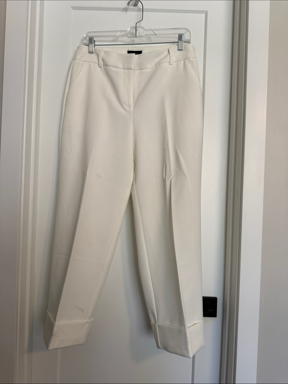 Jones &Co Cream Tailored Cuffed Women's Pants